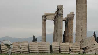 Ancient ruins, Athens Greece, ken curtis' spring break