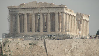 Ken curtis in front of the acropolis, Athens Greece