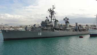 ken's trip to Athens, touring an old destroyer