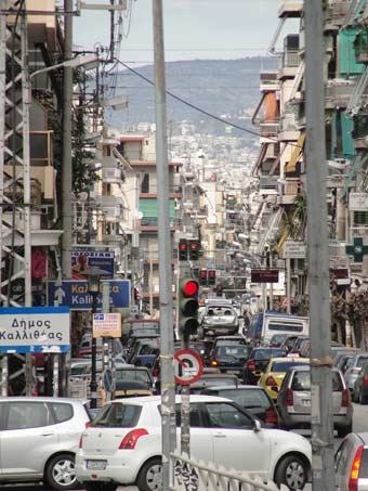 Athens' crowded streets