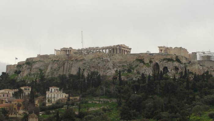 A view of the acropolis. Ken curtis' spring break